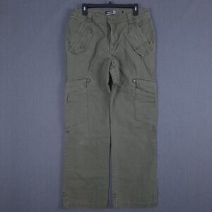 Burton Military Cargo Pants Mens 32 (Fits 32x32) Olive Green Y2K Skater Tactical